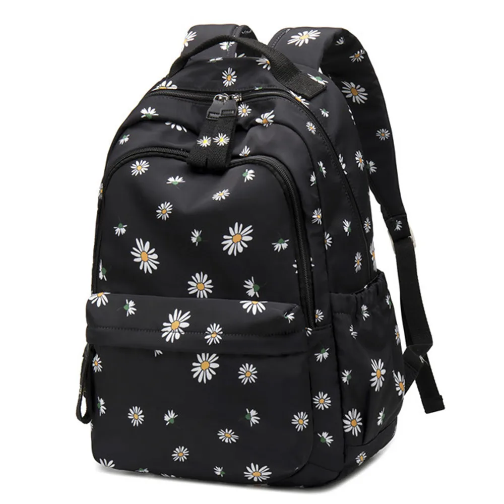 
atinfor Waterproof Women Sun Flower Travel Backpack Printing Female School Rucksack Girls Daily College Laptop Cute Bagpack 