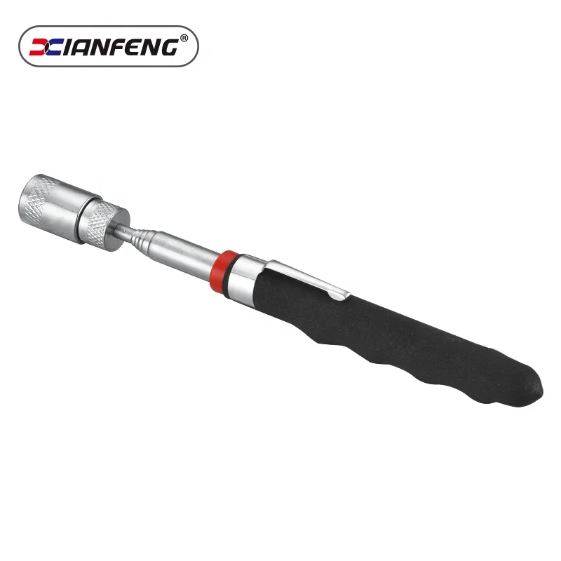 LED Telescoping Magnet Stick  8Lb  telescoping magnetic pickup tool lighted retrieving tools with clip XIANFENG