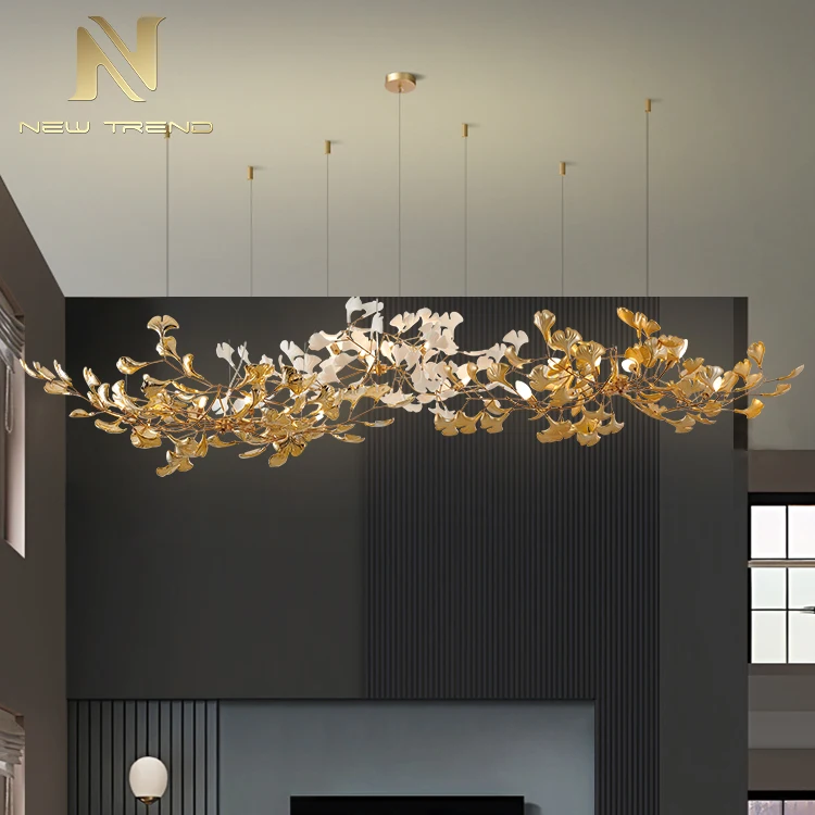 Custom Project Indoor Decoration Villa Hotel Lobby Chandelier Modern LED Pendant Light