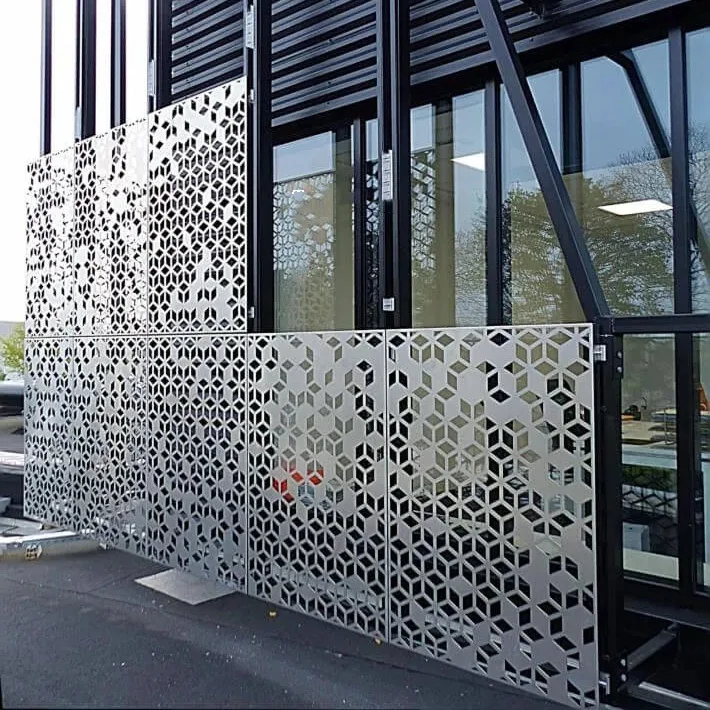Алюминиевый перфорированный фасад CNC лазерная резка алюминиевая сплошная панель от производителя облицовка