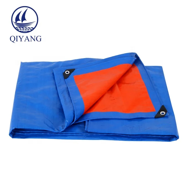 100% Recycled Plastic Printed Tarps Waterproof Fabric PE  Camping Tarpaulin