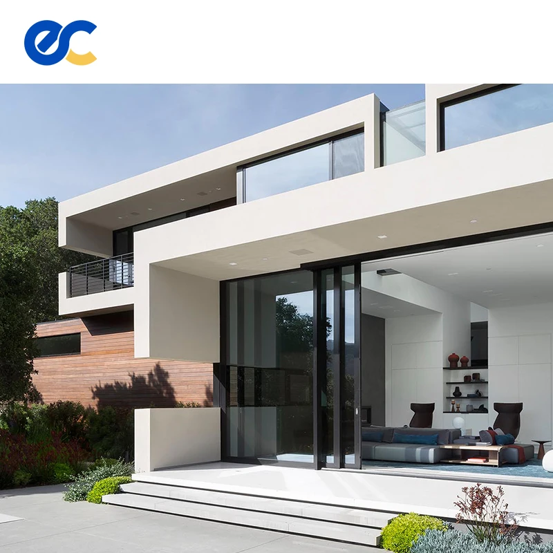 Construction Aluminium Double Glass Sliding Door exterior Sliding Glass Doors