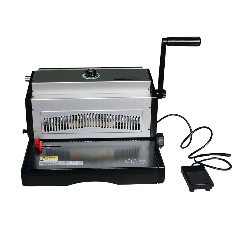 DC-2707   34 hole full-automatic electric iron ring punching and binding machine