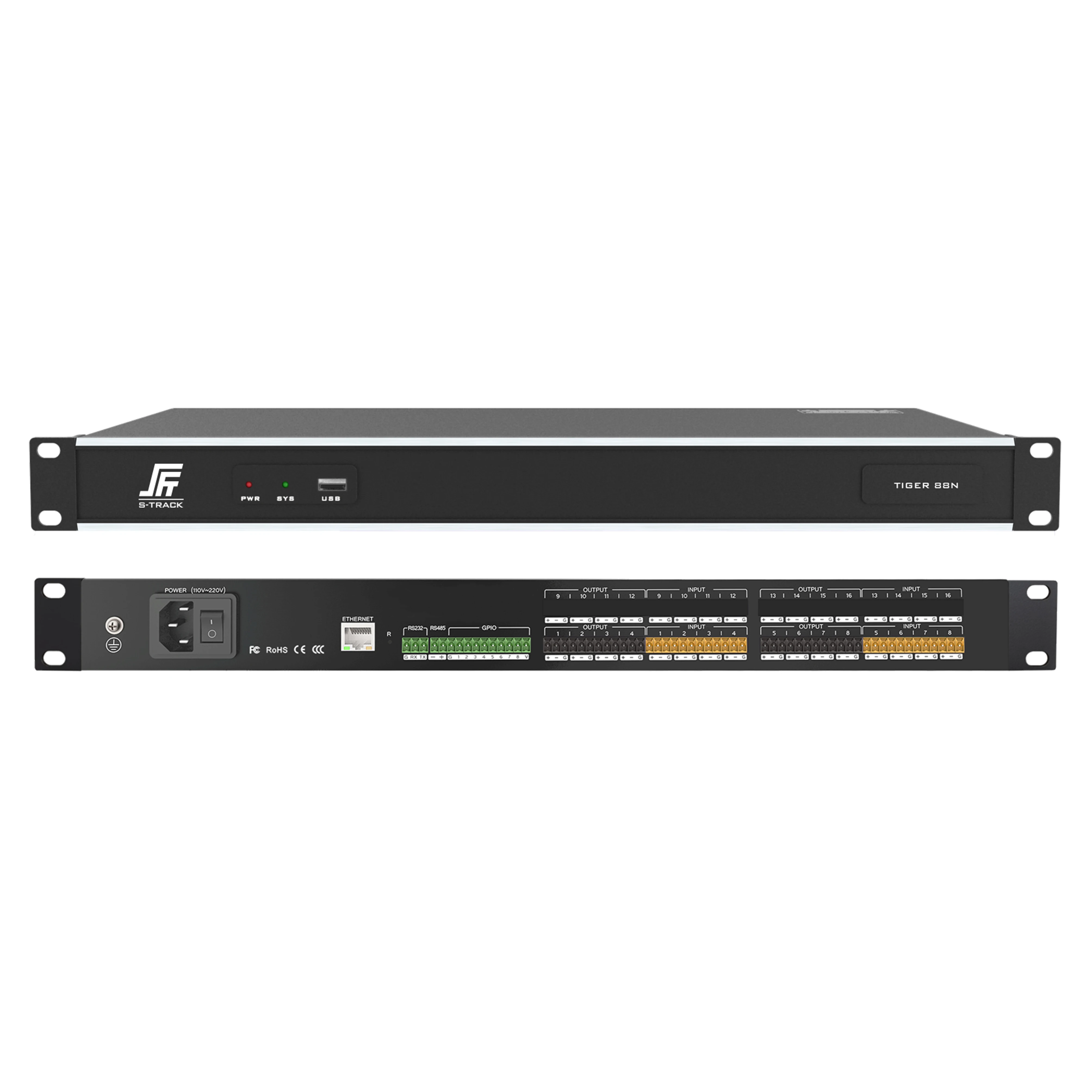 8x8 channel professional audio system digital audio processor with advanced DSP processing technology