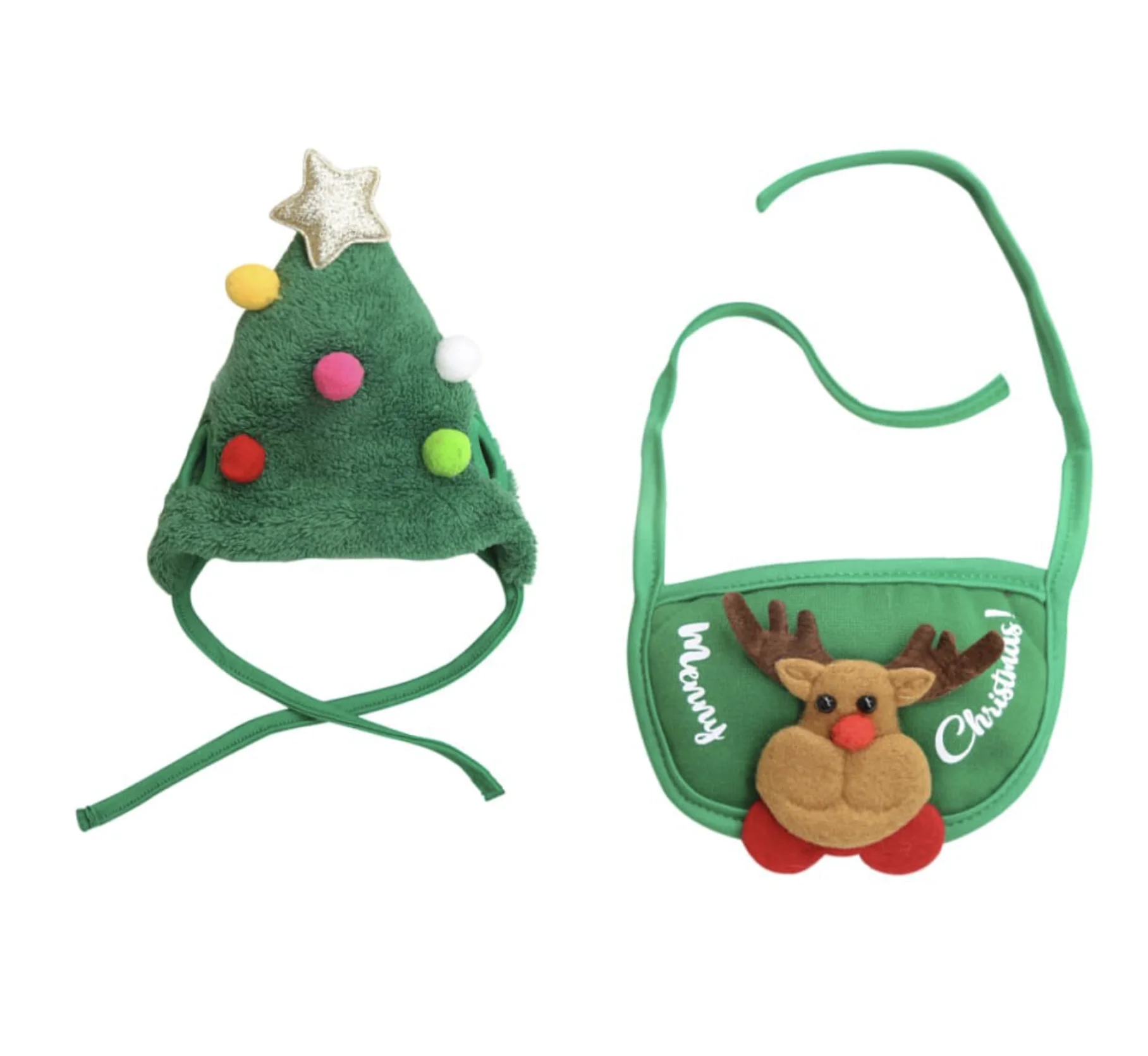 Wholesale Christmas Pet Apparel Accessories Cat Clothes Dog Bibs Bandanas Winter Supplies in Stock