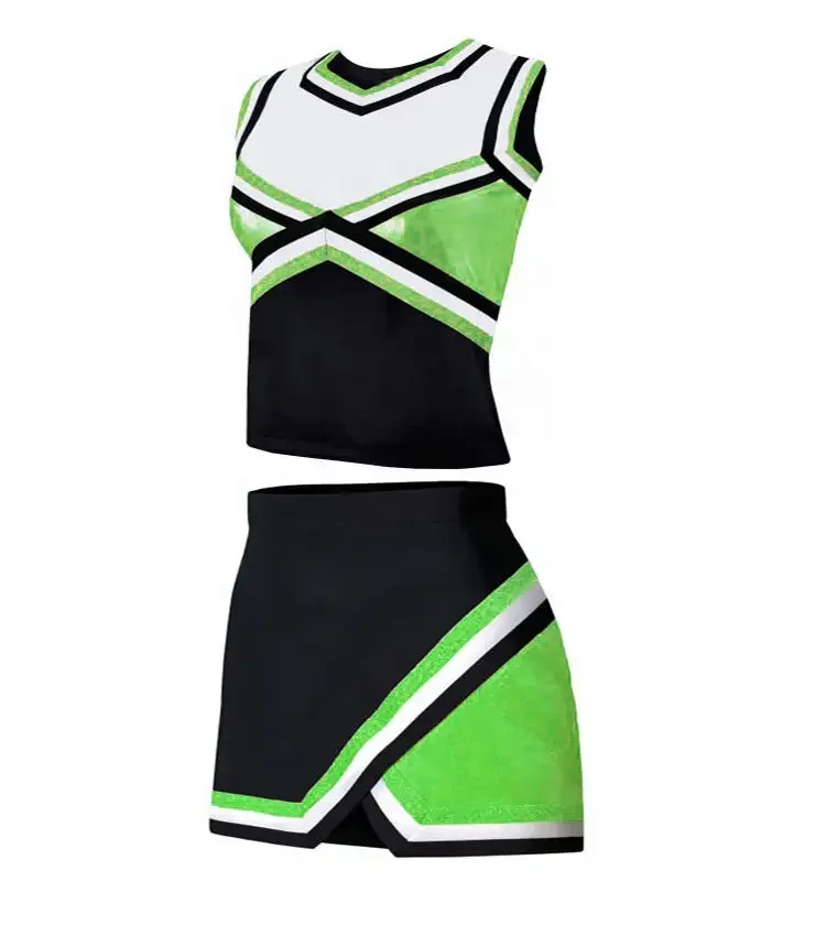 Wholesale Custom Logo Cheer Outfit Dance Uniforms Costume Performance Patched Color Cheerleading Uniforms