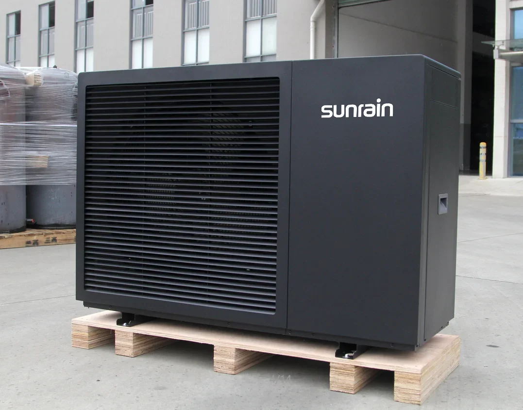 Sunrain R290 A+++ 12KW 18KW 220V 50HZ Full DC Inverter EVI   WIFI Heating Cooling And Domestic Hot Water Monoblock Heat Pump