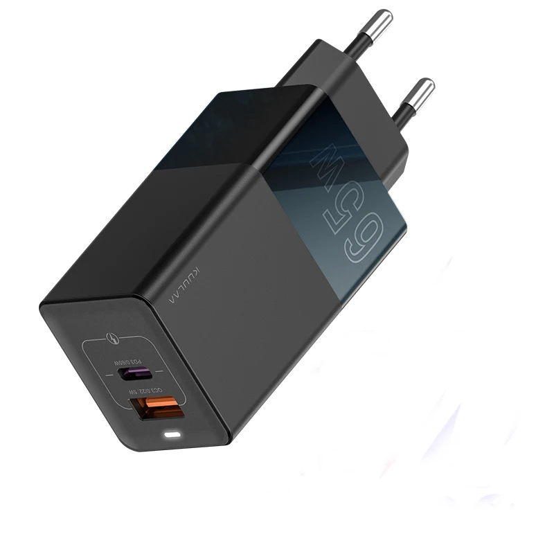  Лучший универсальный 2 порта USBC QC3.0 PD Великобритании стандартный разъем 3-контактный сетевое быстрое 65 Вт Ган мобильного телефона адаптер зарядного устройства с помощью портов типа C и