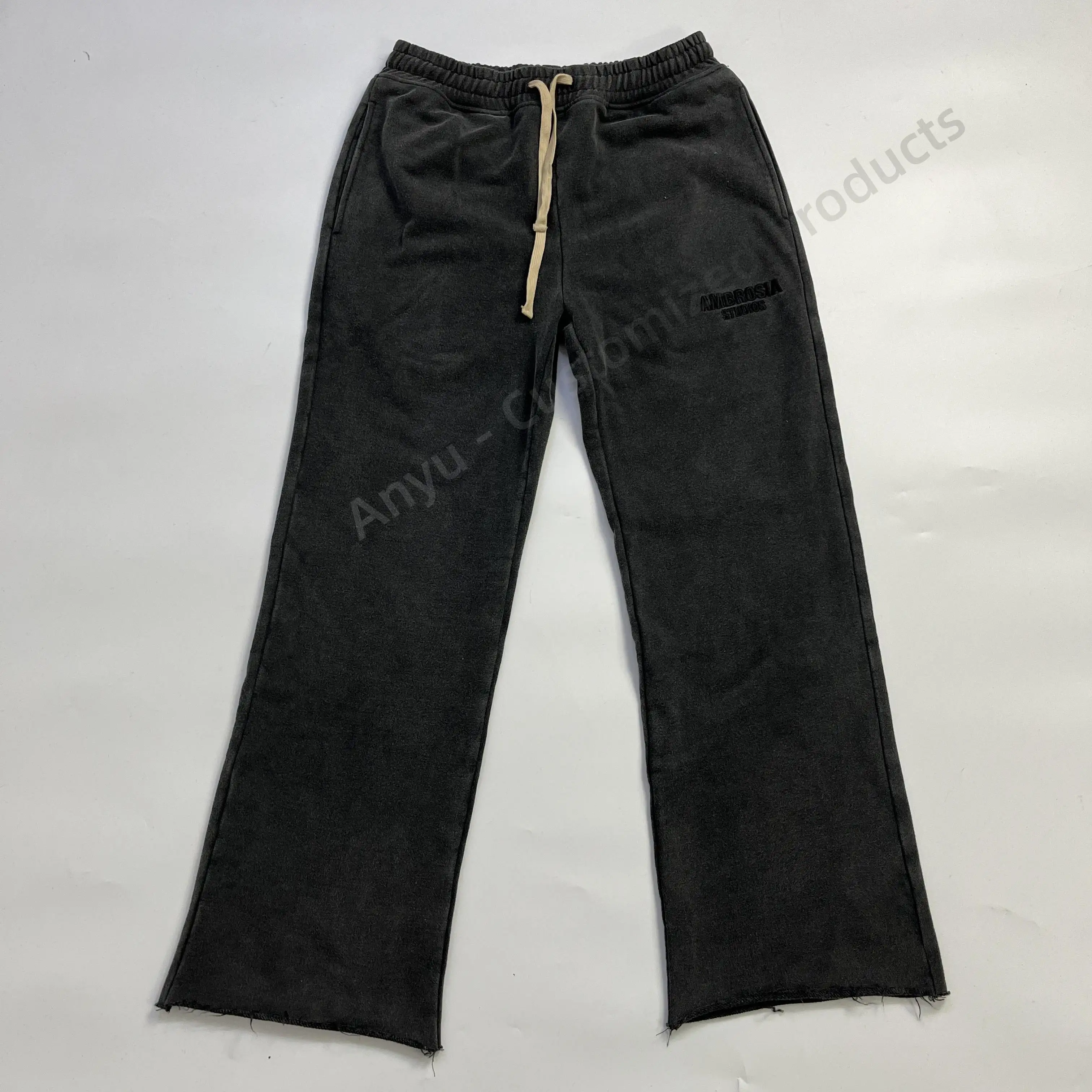 Custom Logo tag Solid color screen printing New Style Streetwear Print Heavyweight Sport Wear Unisex Joggers Suit Pants