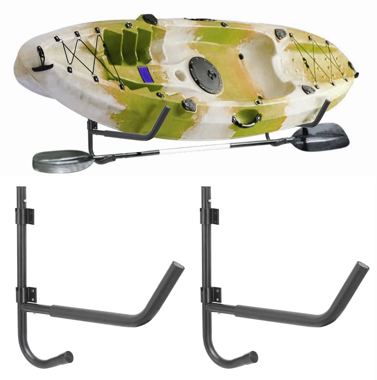 Heavy Duty Steel Kayak Hanger Kayak Ladder Wall Mount Storage Rack Bike Surfboard Canoe Hanger Holder