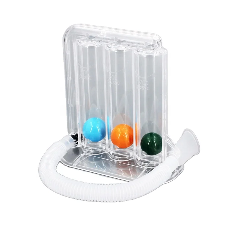 Factory sale 600/9001200ml Breathing Equipment Three Balls Spirometer Lung Incentive spirometer exerciser