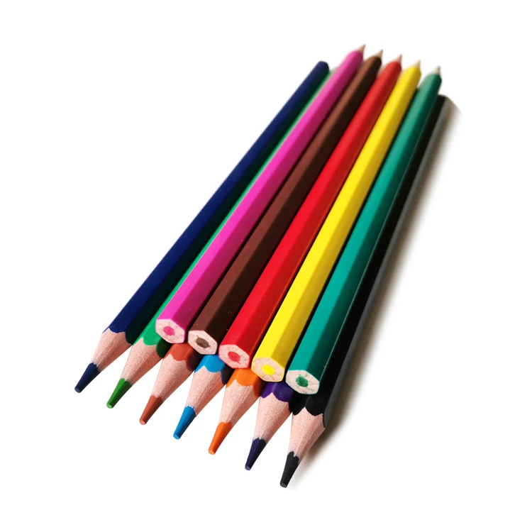 Factory wholesale plastic color drawing pencil for students custom logo pencils lapis de cor