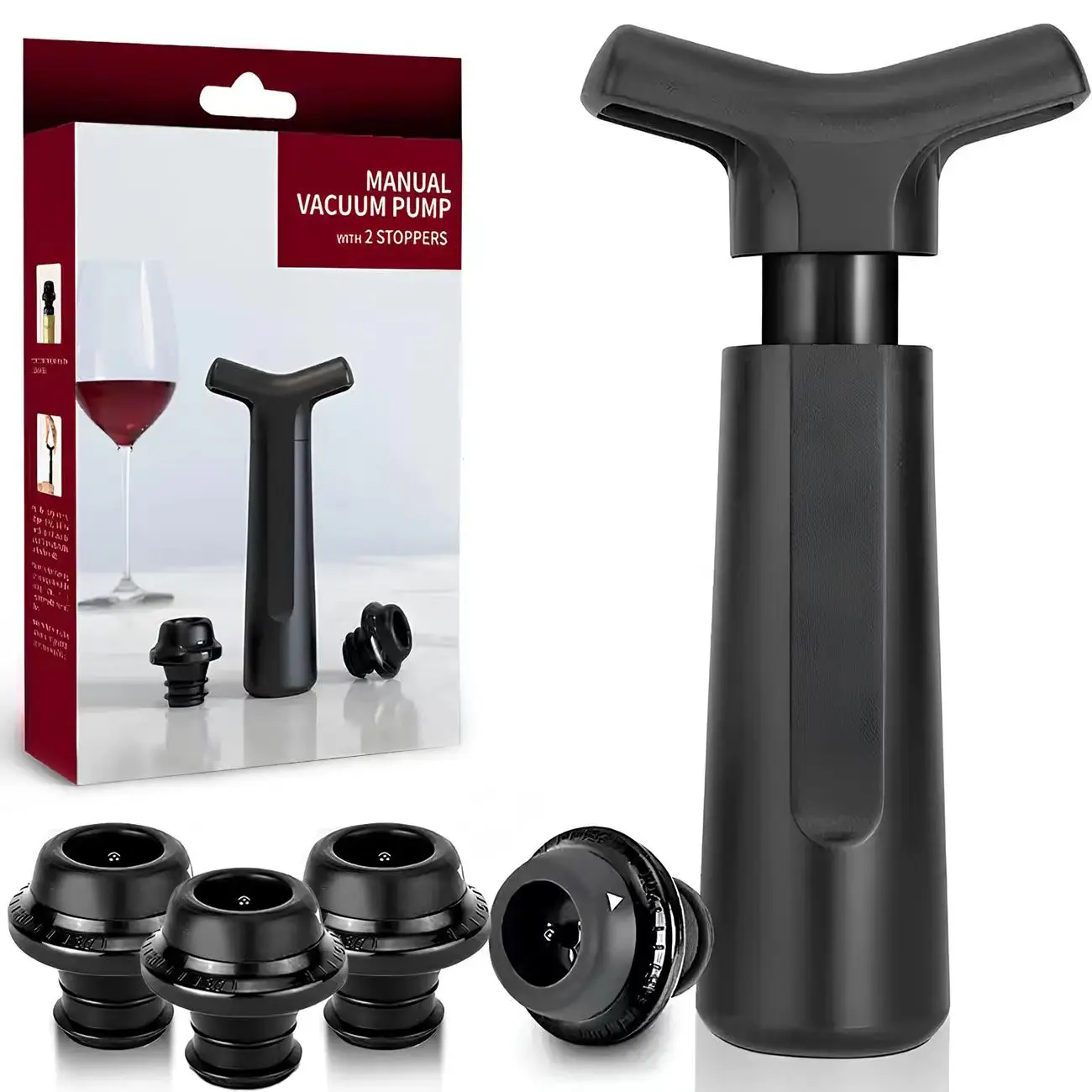 Wine Saver Stopper Vacuum Pump Wine Bottle Stoppers Set