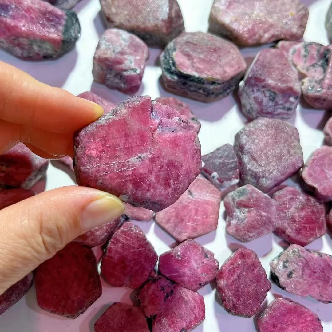 Natural Rough Red Ruby crystal unpolished stone raw