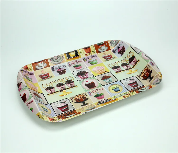 Handle sweet Sweet Sublimation Set Of Hot Sell Stackable Plastic Breakfast Serving Tray For Tray