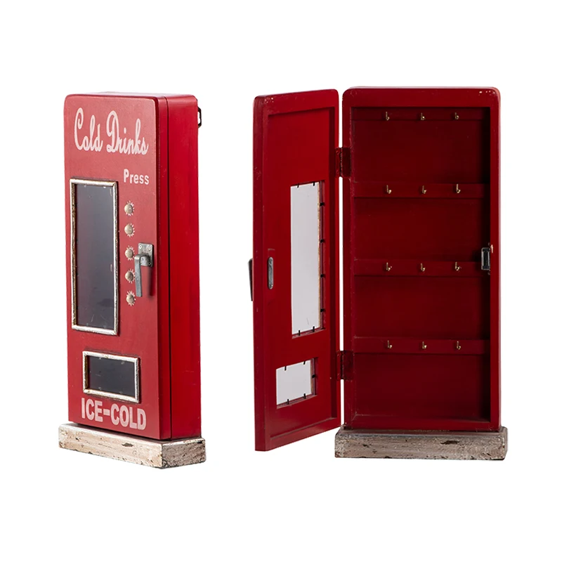 Antique Wooden Key Holder for Home Creative Gas Pump Key Storage Box Factory Wholesale MDF Wall Mounted Key Holder