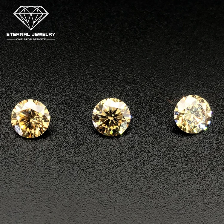 Factory Wholesale DEF VVS1 Champagne White Yellow Blue 0.1ct-6ct Carat Loose Moissanite Diamond GRA Certificate Gemstone