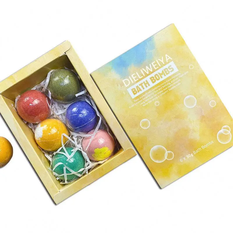 Hot Selling Bath Bombs Gift Set Bubble Bath Gift For Skin Softening And Moisturising With 6 Scents OEM