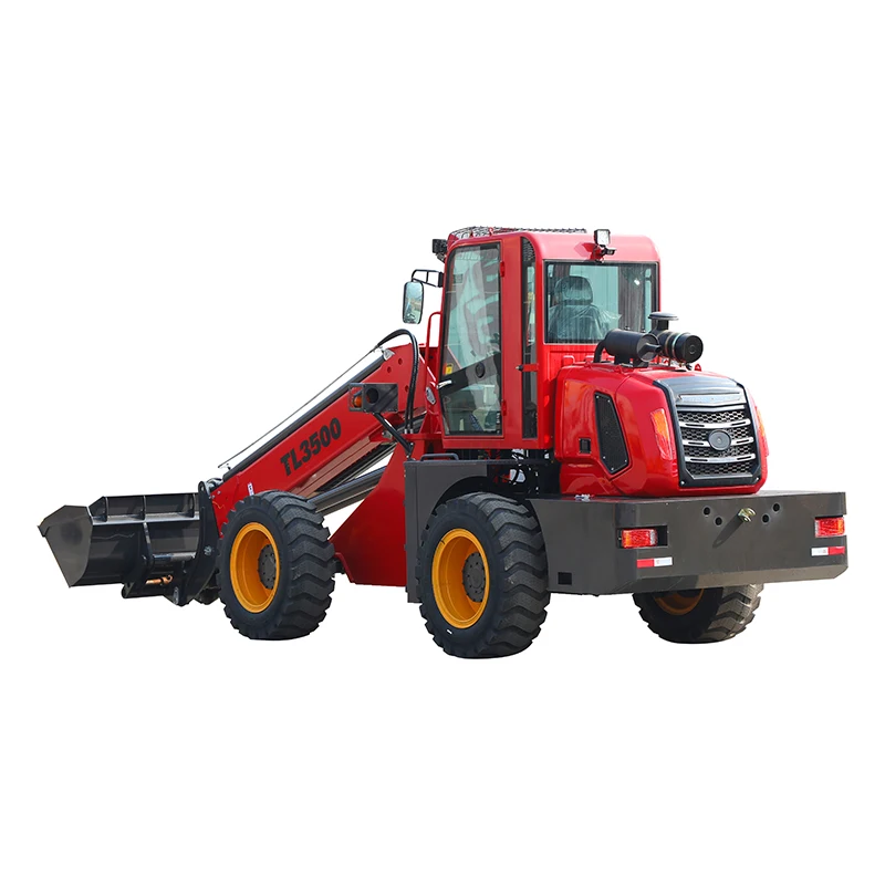 Hot Sale HUAYA mini telescopic loader wheel loader  TL1500 4x4 wheel loader  lift rod Diesel drive for sale