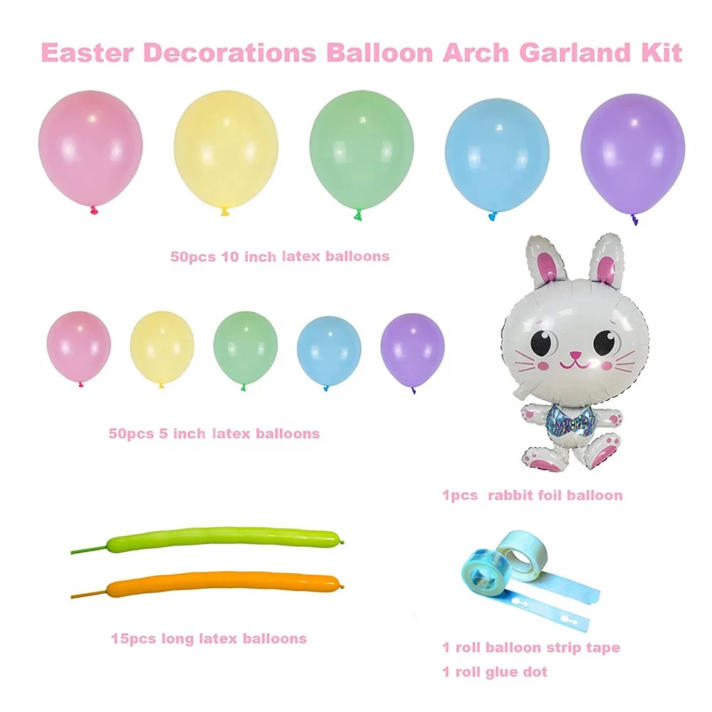 Wholesale 2024 New Arrival Product Home Outdoor Easter Party Supplies Decor Balloon Gift Set Happy Easter Decoration for Easter