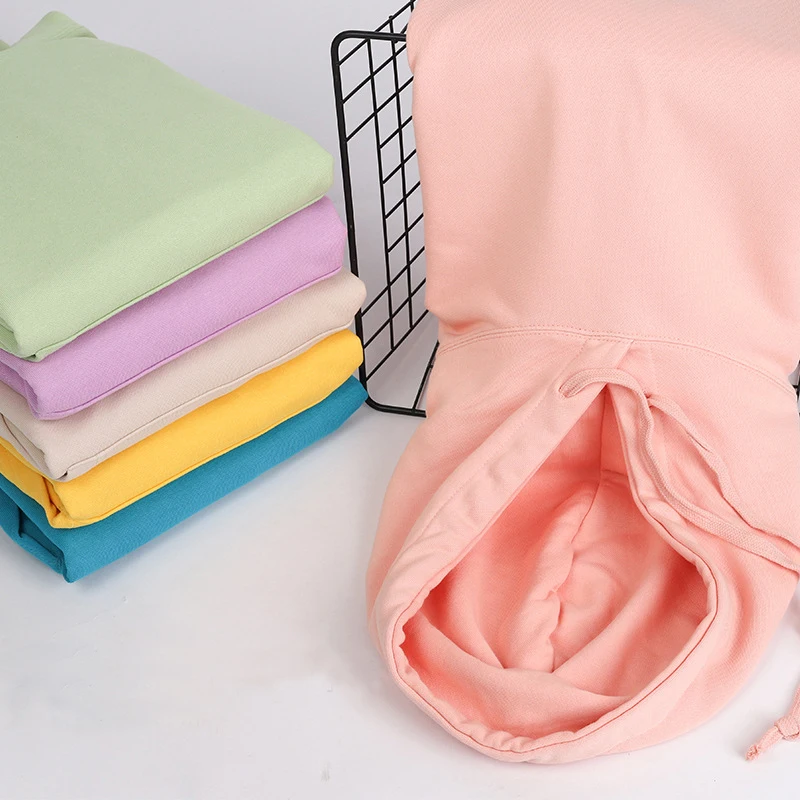 Donice 15 colors Mint Green Beige Cotton Blend 350gsm French Terry Unisex Pullover Blank Hoodies Heavyweight Oversized Hoodies