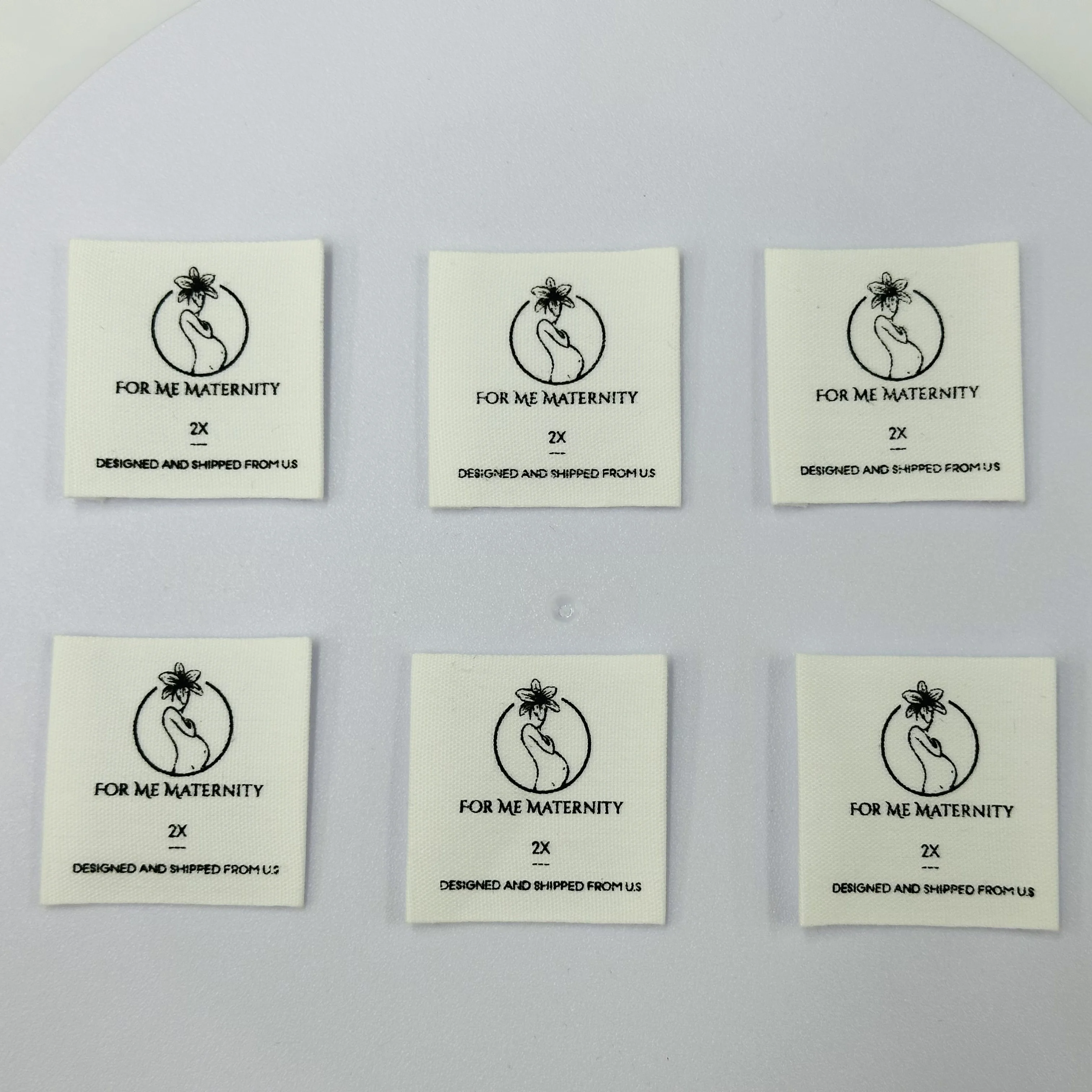 High-Density Customized Private Design Woven Damask Logo Tag Wholesale Woven Label Private Labels For Clothing and Bags