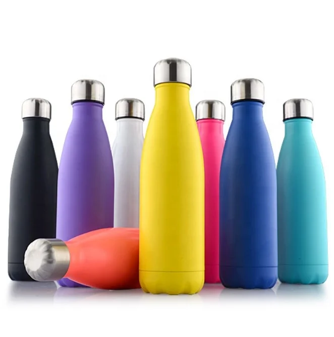 
best selling product 500ml Spray paint stainless steel Vacuum water Bottles with Leak-proof Lid 