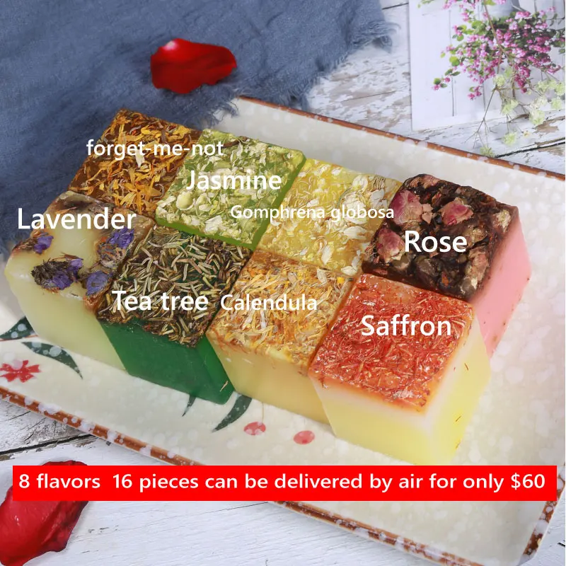 Private Label Organic Handmade Flower Soap  Face or  body Cleaning Skincare whitening soap