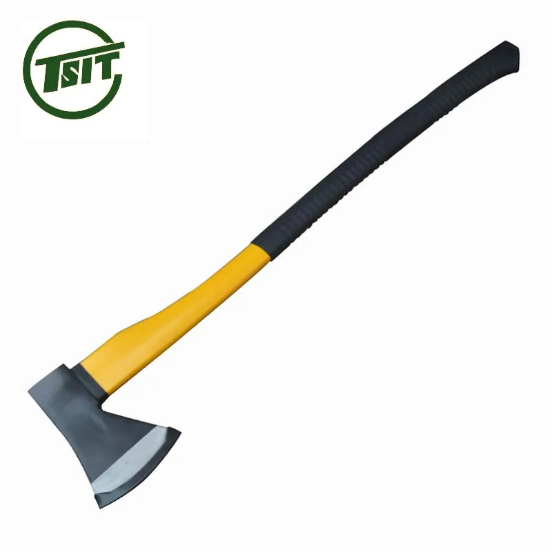 Топор из нержавеющей стали с длинной деревянной ручкой