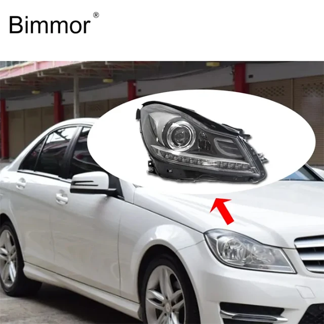 BIMMOR modified headlight For Mercedes Benz W204 headlights halogen upgraded to xenon 2011-2014 facelift Headlamp plug and play