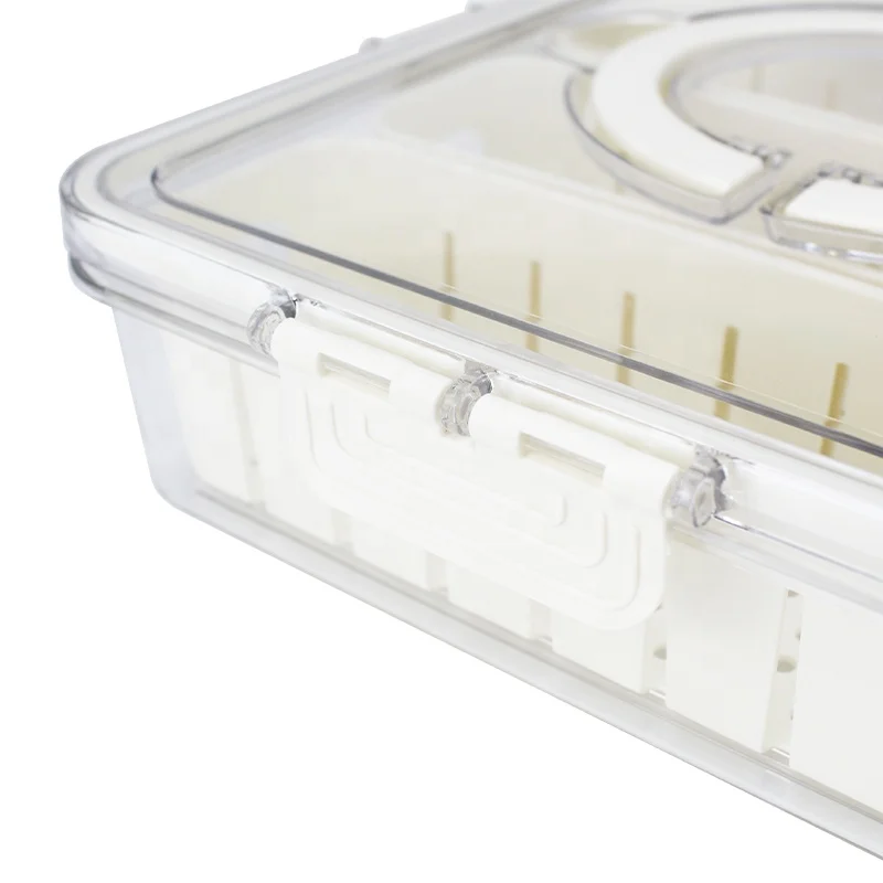 Classic Plastic Divided Storage Container Box for Kitchen Seasoning Sealed Packaging for Food Spices for Camping and Home Use