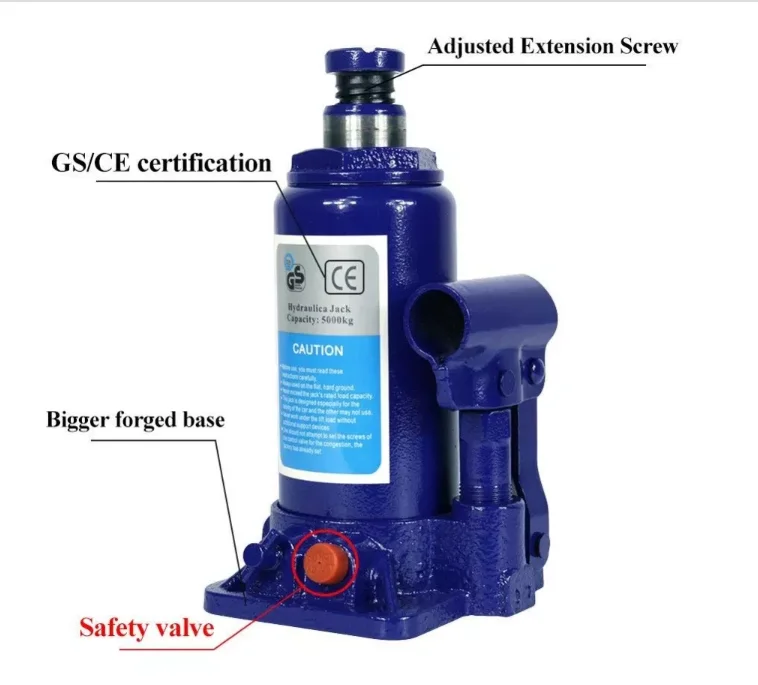 Easy to use 8  ton hydraulic bottle jack heavy duty repair cars hand jack