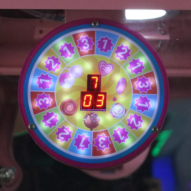 Hot selling candy gift game machine coin operated lollipop vending machine electric crane claw machine for sale