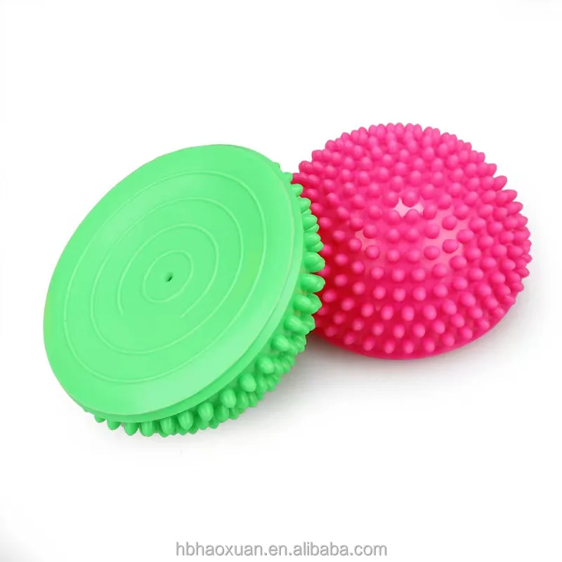 Yoga Fitness Exercise Half Round PVC Spiky Foot Therapy Massage Ball