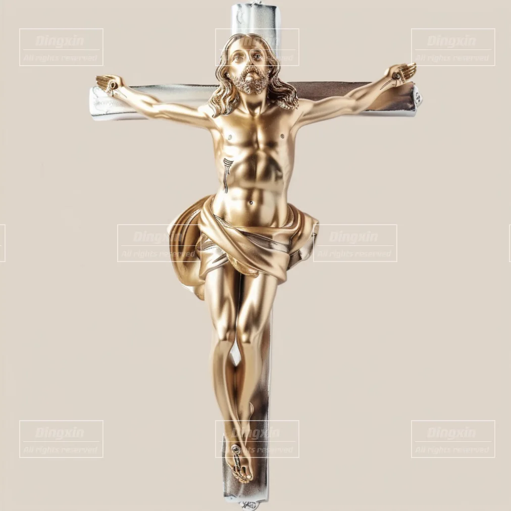 factory Wholesales High Quality Metal Crucifix Cross With Stand jesus christ cross for Home Office Church Christian Decor