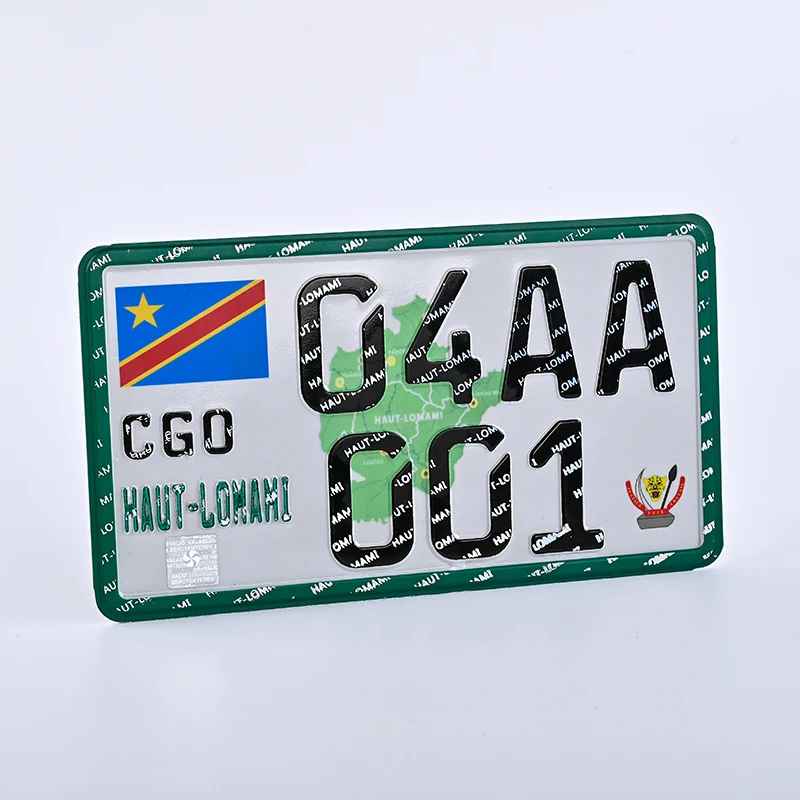 New Arrival Wholesale Custom High Quality Manufacturer Printed Metal Sign Aluminum Reflective Embossed Car Number License Plate