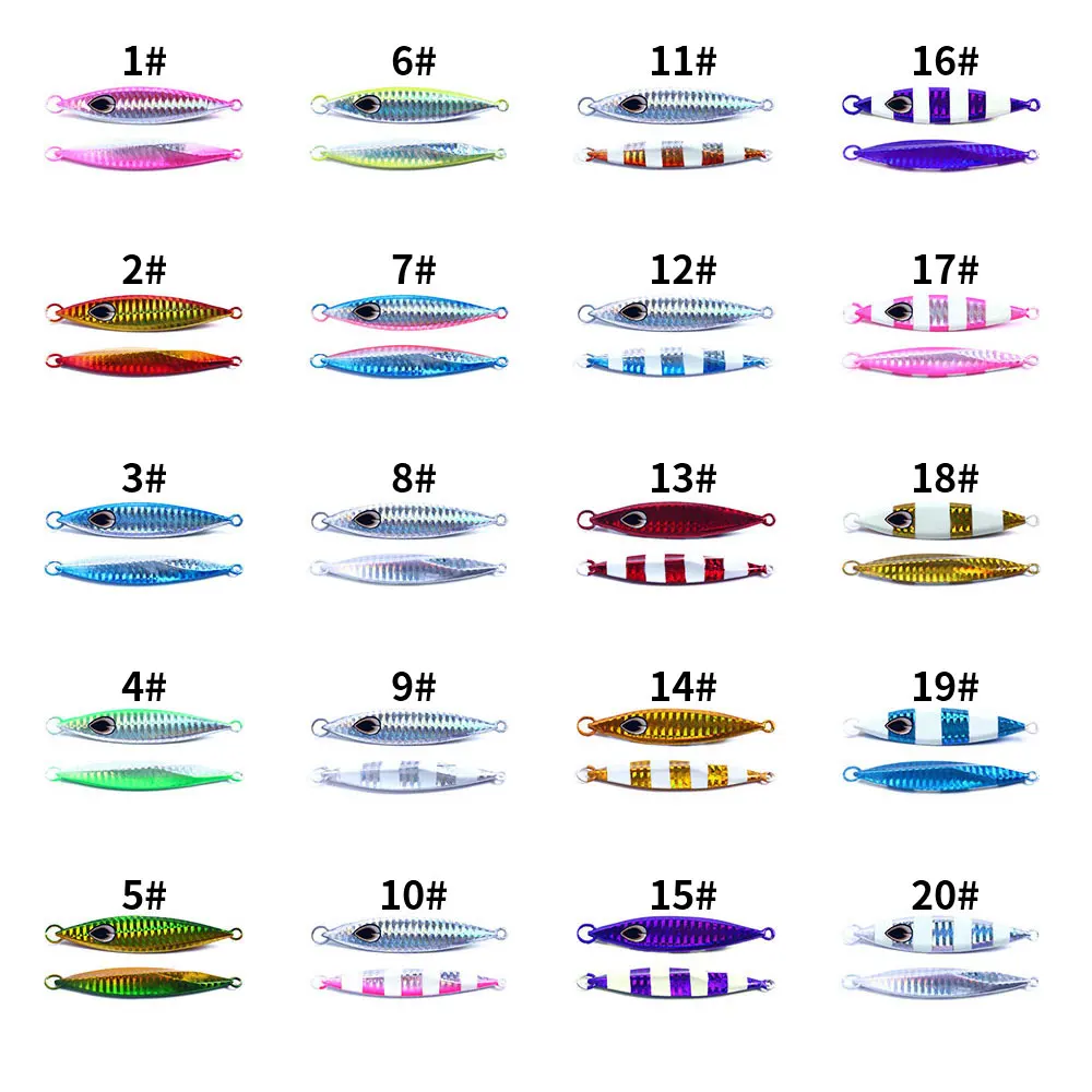 Hengjia Jig Lures 7g 10g 14g 17g 20g Jig Metal Lures Rattle Fishing Lure Jig Metal Saltwater