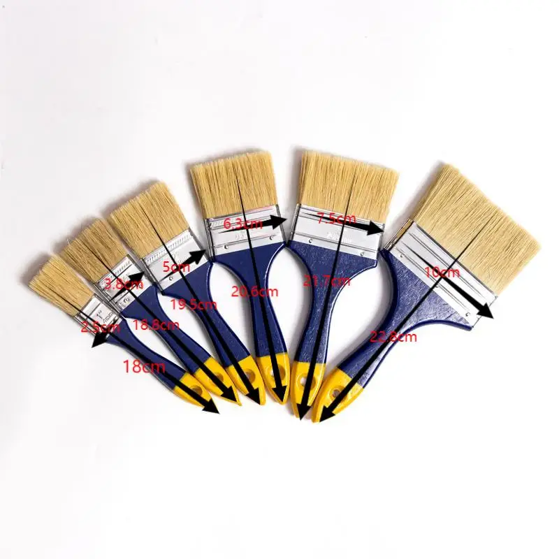 China Local Factory Wooden Handle Natural Soft  Bristle Brush  Small Paint Brush different size Brush bristle