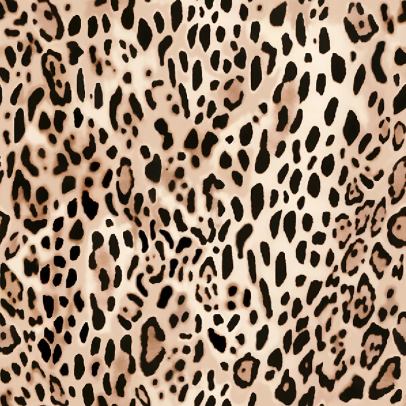 Brown Color Leopard Pattern Animal Cheetah Tiger Printed Cotton Quilting Fabric