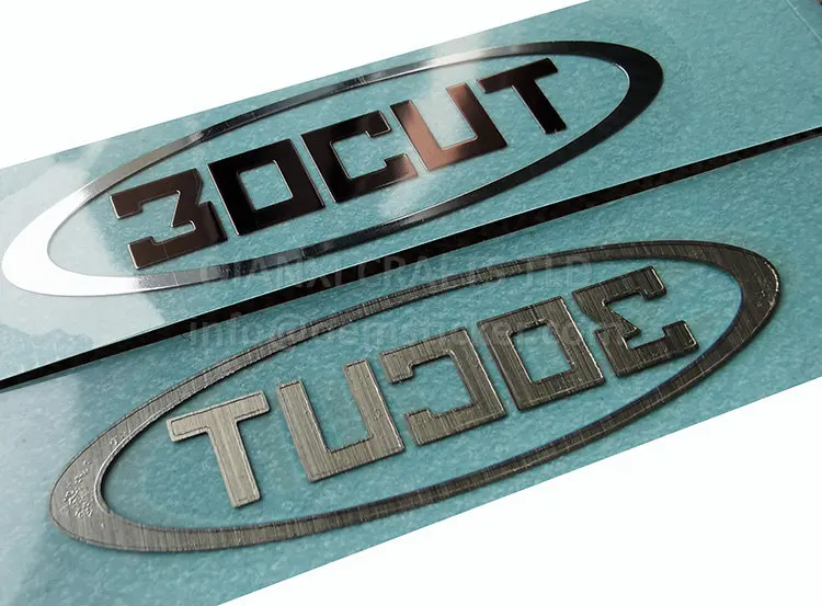 Custom transfer stickers for sunglasses gift box perfume bottle 3D trademark metal stickers