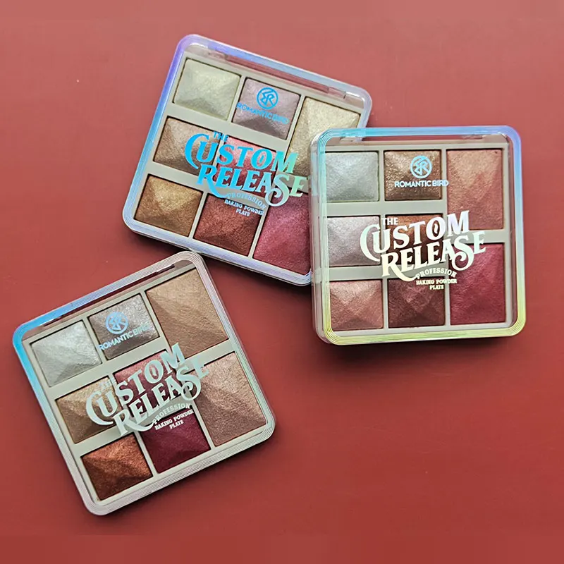 Romantic Bird custom logo High Pigmented Glitter Eyeshadow Palette 4 In 1 Contour Wholesale Makeup Private Label Cosmetics