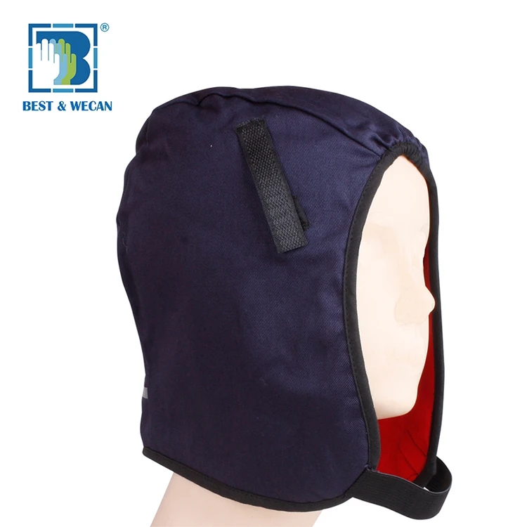 Protective 100% Cotton Flame Retardant Hood With Cape Welder Hats Welding for Safety