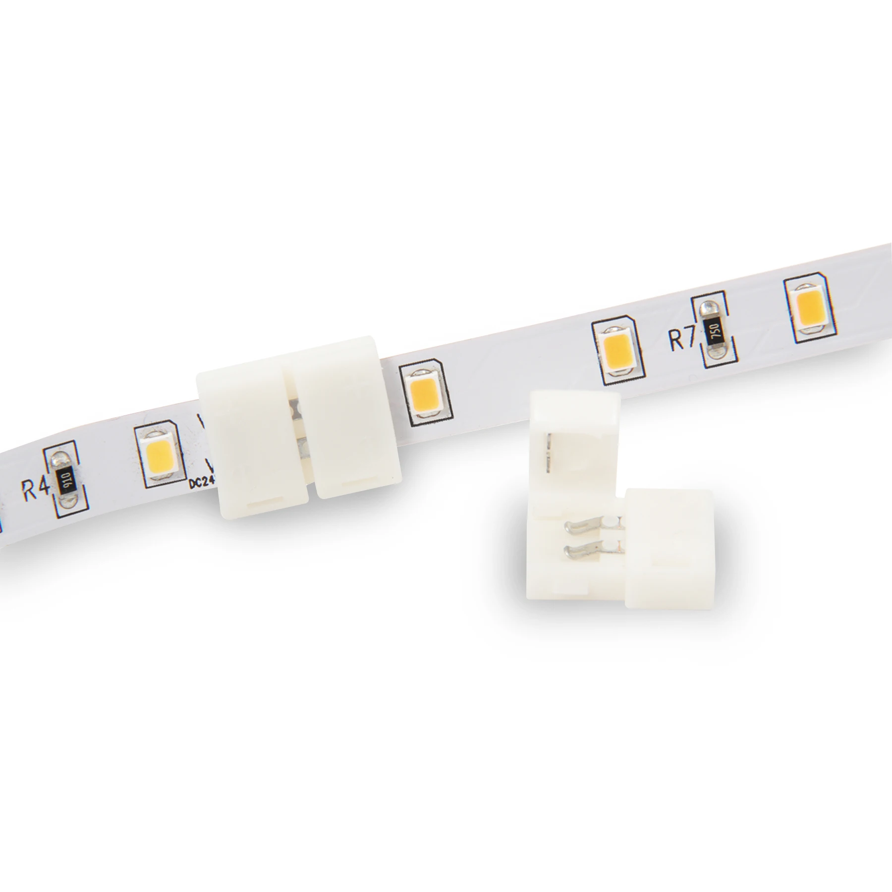 connector terminal 8mm Click Plug Single color led strip 2pin adapter corner connector