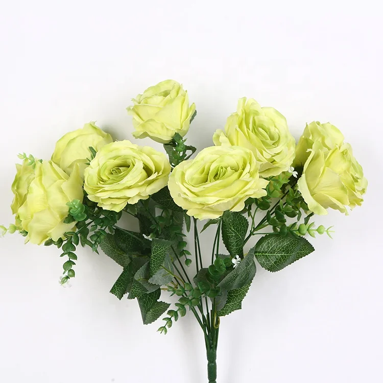 High grade 10head red  rose flowers artificial for home decoration