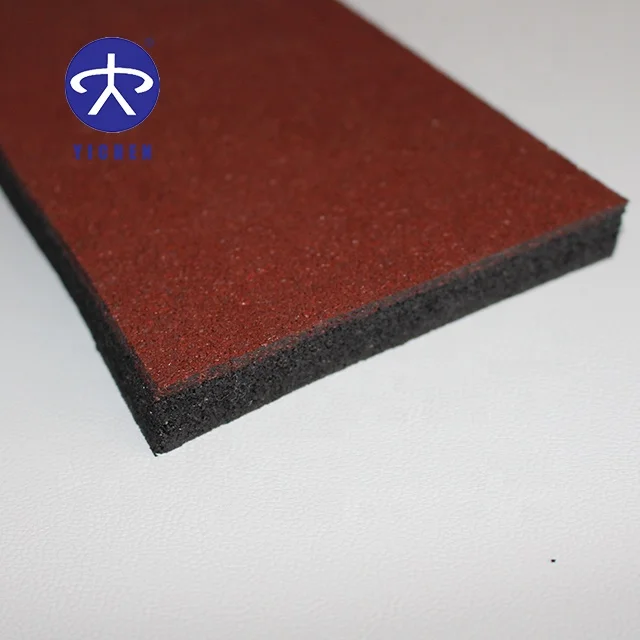 Anti slip indoor 10mm thick rubber flooring tiles mat