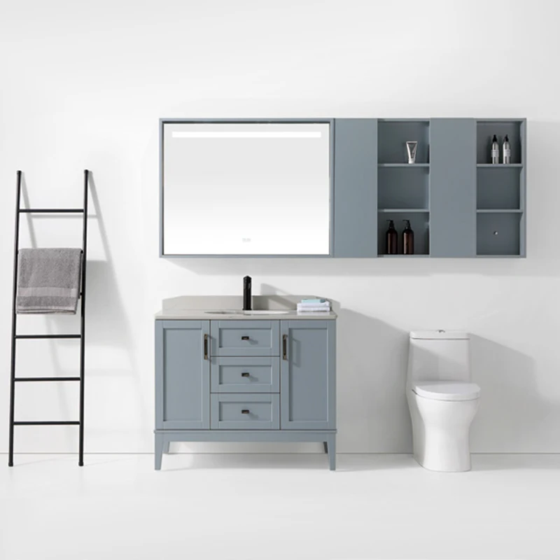 Best Selling Customized Combination Bathroom Storage Cabinets And Ceramic Washbasin With Mirror