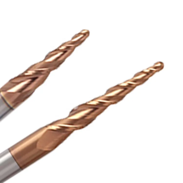 Tapered Ball Nose Carbide End Mill R0.5*D6*20*50L*2F HRC55 Engraving Milling Cutter router bits for woodworking router bit