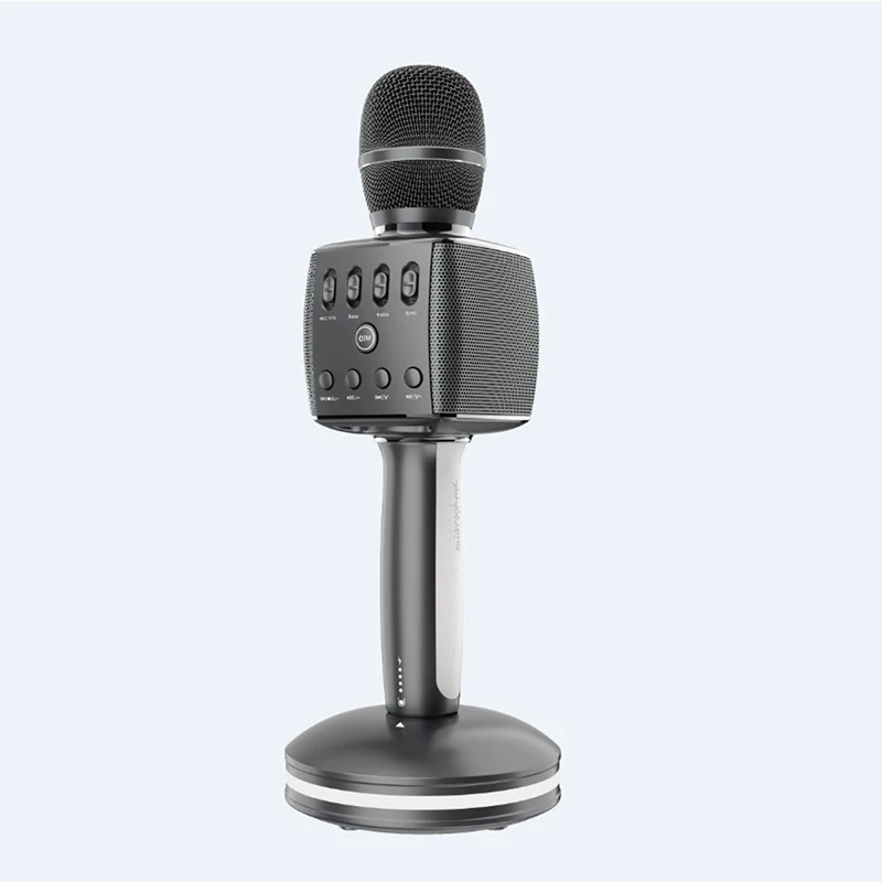 Wireless Karaoke Wireless Bluetooth Karaoke Microphone 3-in-1 Portable Handheld Mic Speaker for All Smartphones