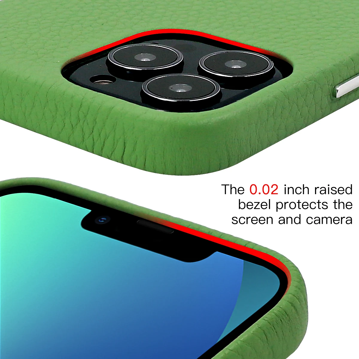 High Quality Leather Fully cover Slim Pebble Grain Mobile Phone Case for iPhone 13