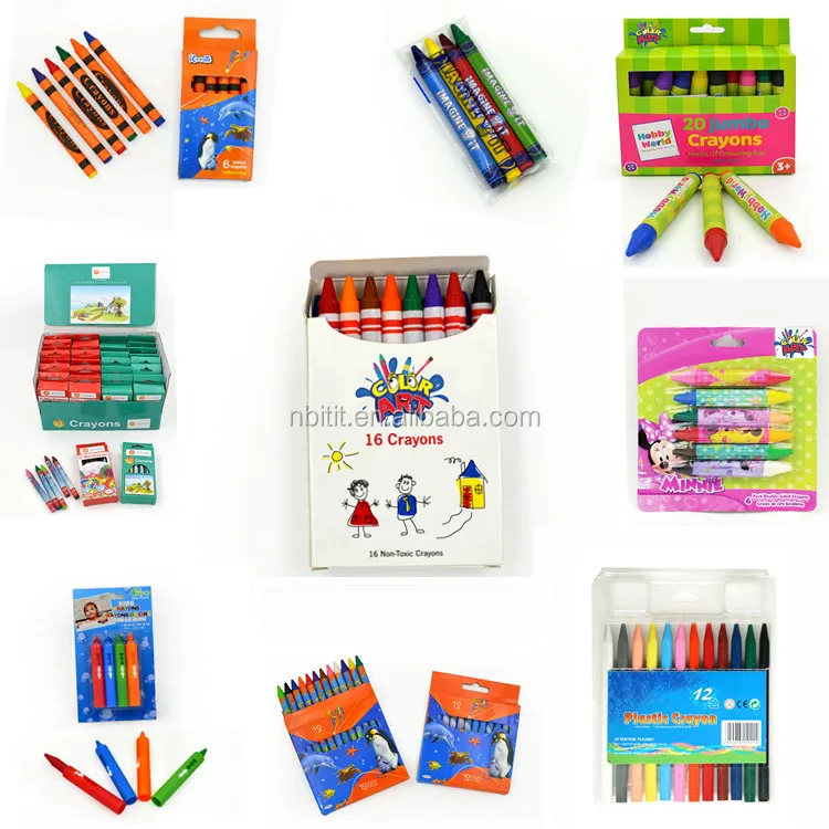 New Design Unique Non Toxic Crayon NINGBO OEM 48 Bags Per Box;288 Bags Per Carton Crayons Set Box for Kids Washable Art Set 100